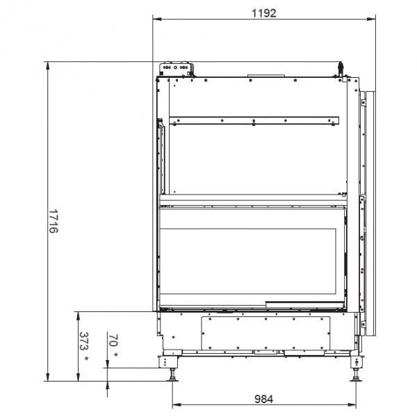 купить каминная топка ecomonoblocco wt 86l v13et (palazzetti)