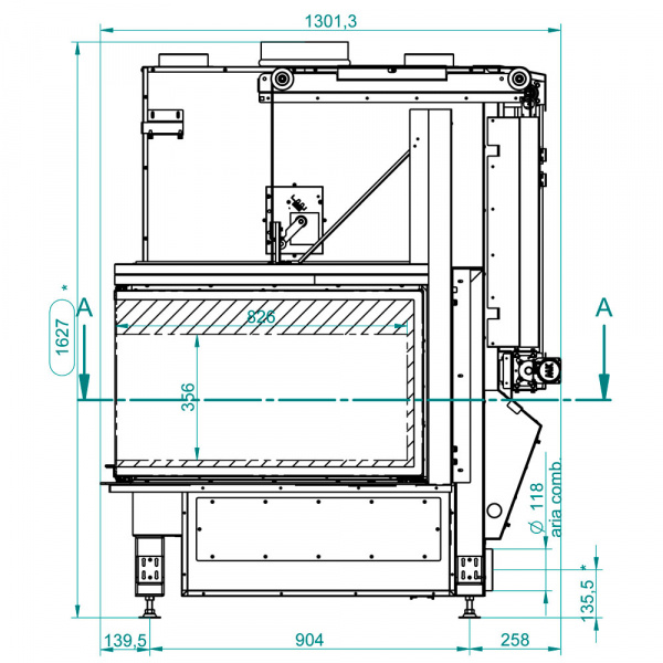 купить каминная топка ecomonoblocco wt 60 3d n16 (palazzetti)
