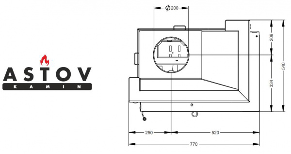 купить каминная топка astov п2с 700
