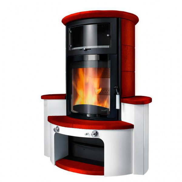 купить печь  hark 63 gt ecoplus, brilliant-rot (474), черная рамка (hark)