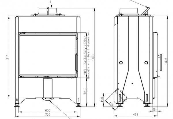 купить каминная топка romotop kv 2g 66.50.01