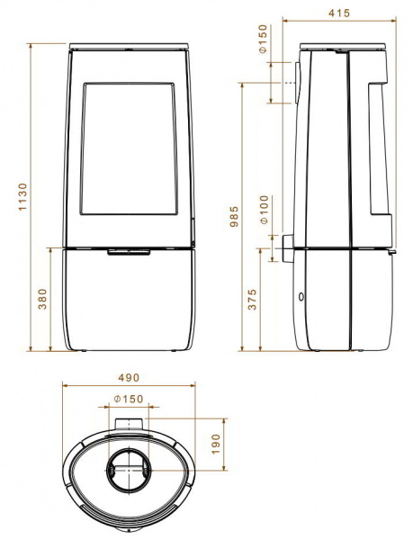 купить печь-камин dovre bold400 e14