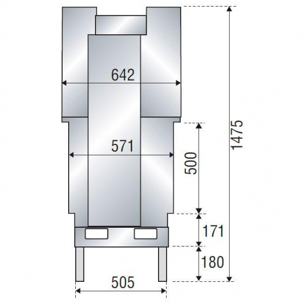 купить каминная топка h 1200 double face (axis)