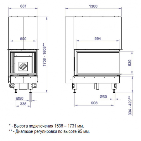 купить каминная топка 3vlf 1000b (stav)