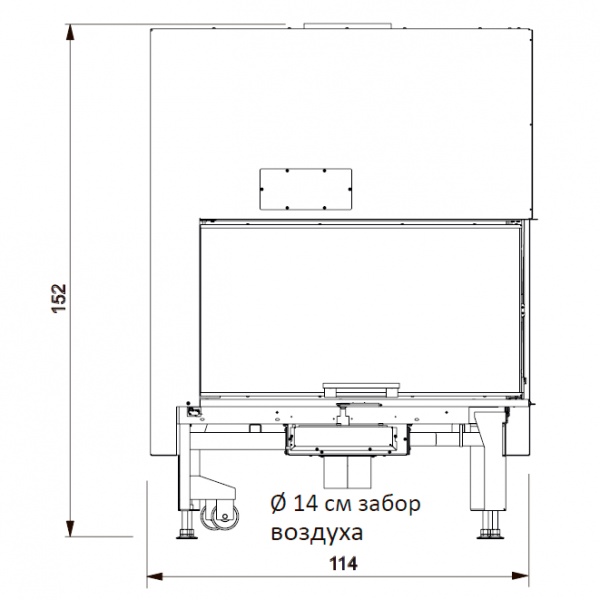 купить каминная топка windo2 95 l (edilkamin)