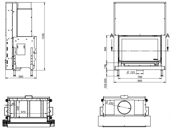 купить каминная топка kfd linea h 920 4.0