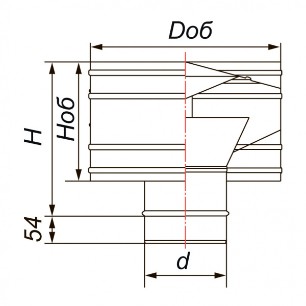 купить дефлектор d300, aisi 321 (вулкан)