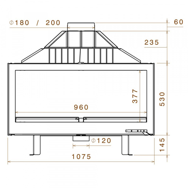 купить топка l11 df + side glass (liseo)