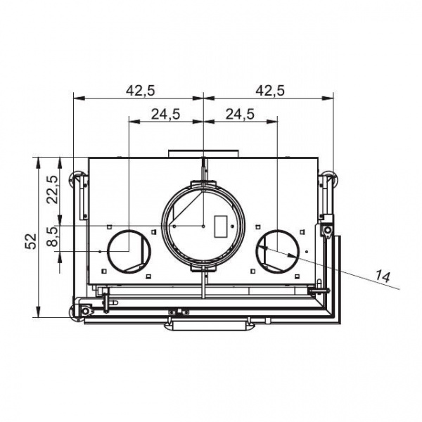 купить каминная топка monoblocco el78 sx (palazzetti)