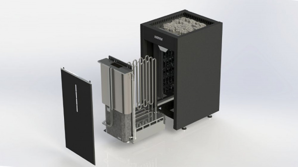 купить harvia электрическая печь virta hl700400sa hl70sa black, с парогенератором (автомат), 6.8 квт+2.0 квт (без пульта управления griffin в комплекте)