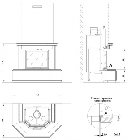 купить облицовка costanza 66 red alhambra (palazzetti)