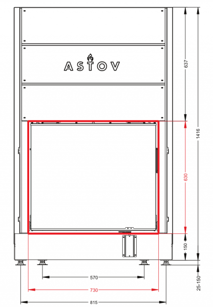 купить каминная топка astov пс 7363