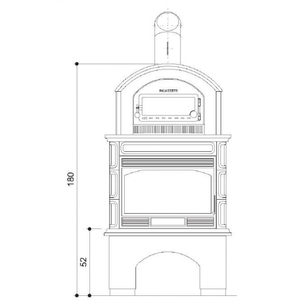 купить печь ingrid с духовкой, verde ventilated (palazzetti)
