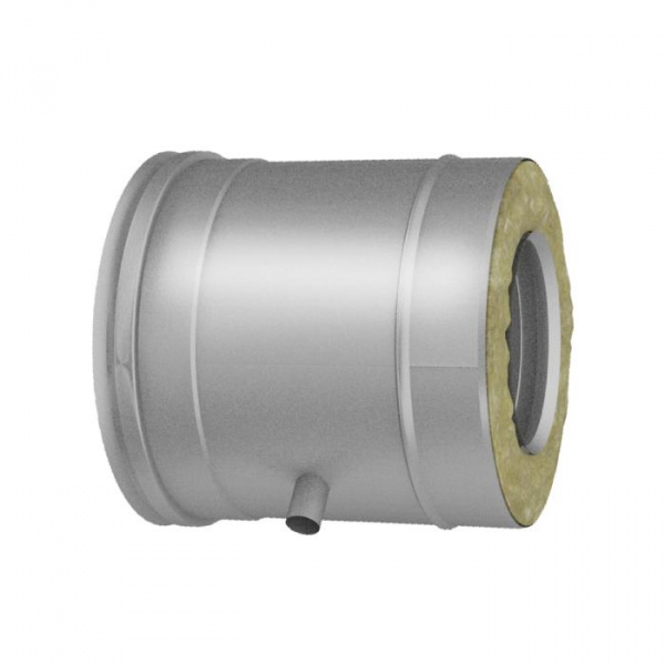 купить труба горизонтальная со штуцером для отвода конденсата d300/400, aisi 321/304 (вулкан)