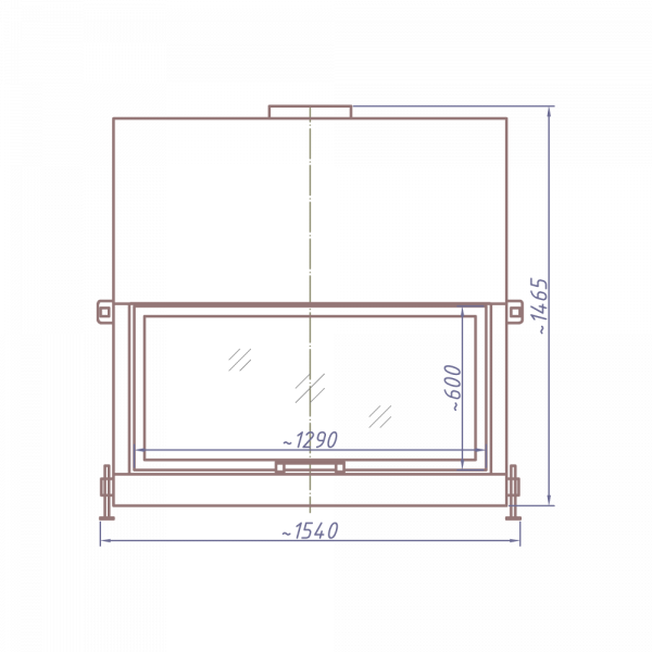 купить каминная топка dhf 1300g (stav)