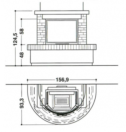 купить облицовка bressanone, круглая, без банкеток (palazzetti)