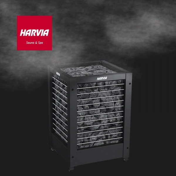 купить harvia электрическая печь modulo hmd1354g md135g, 4 решетки, black, без пульта управления