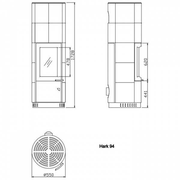 купить печь 94 gt ecoplus, стеатит (hark)