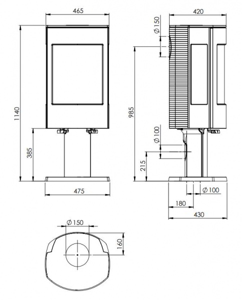 купить печь-камин dovre astro4cb pb