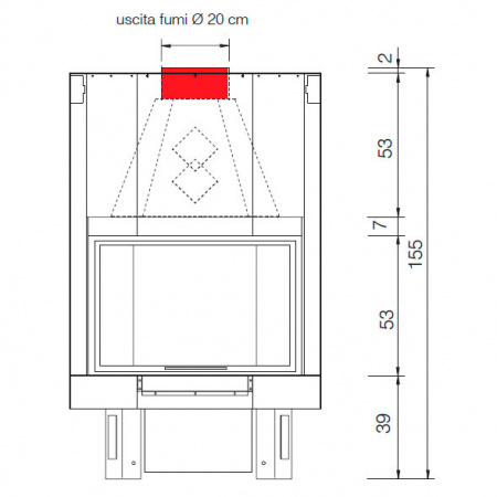 купить каминная топка ic tekno 3n (edilkamin)