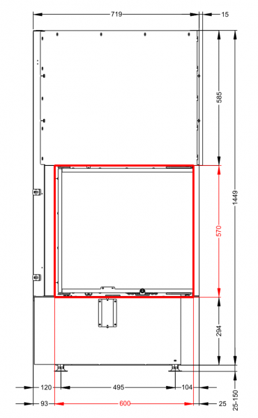 купить каминная топка astov п2с 6057