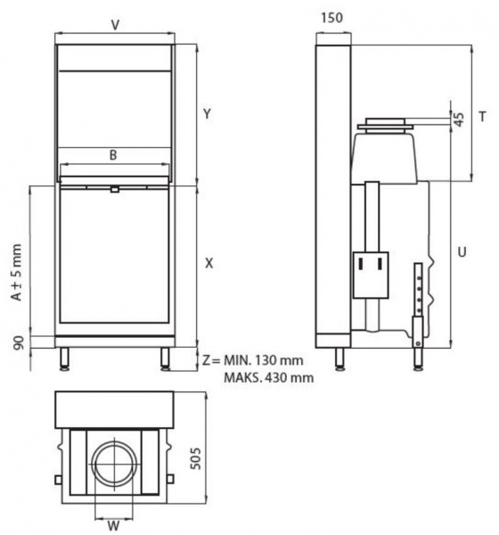 купить каминная топка kfd linea df h 1180 4.0