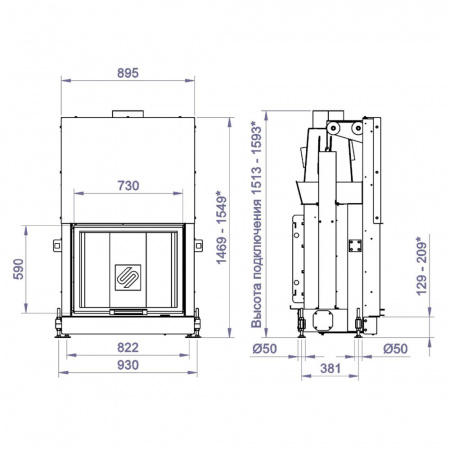 купить каминная топка f 750b (stav)