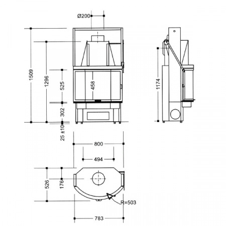 купить каминная топка emeraude 1801 (supra)