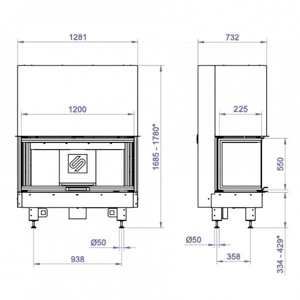 купить каминная топка 3vfd 1200w (stav)