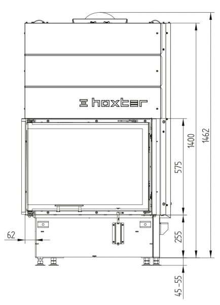 купить каминная топка hoxter ecka 76/45/57h