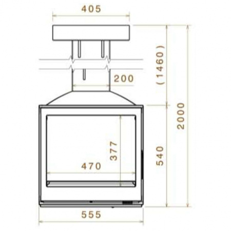купить камин sky5 df + side glass (liseo)
