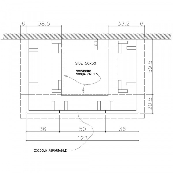купить облицовка quarzo dx, под side plus 50x50 (edilkamin)
