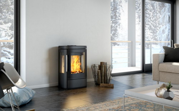 купить печь-камин hwam 4510c black