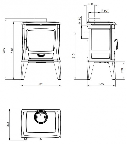 купить печь-камин dovre tai35w