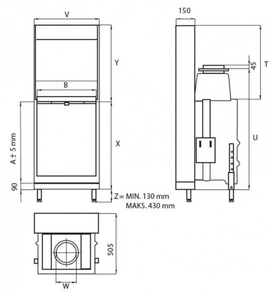 купить каминная топка kfd linea v 1080 3.0
